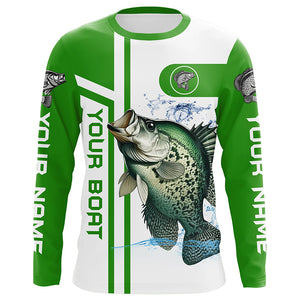 Crappie fishing Customize name and boat name fishing shirts for men, custom fishing apparel NQS3072