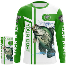 Load image into Gallery viewer, Crappie fishing Customize name and boat name fishing shirts for men, custom fishing apparel NQS3072