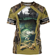 Load image into Gallery viewer, Crappie Fishing Camo Customize Name UV protection Long sleeve Fishing Shirts Personalized Gifts NQS503