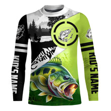 Load image into Gallery viewer, Largemouth Bass Fishing Fish On performance fishing shirt UV protection custom name NQS613