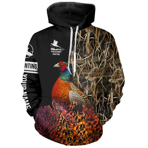 Pheasant Hunting Camo Customize Name 3D All Over Printed Shirts Personalized Hunting gifts NQS631