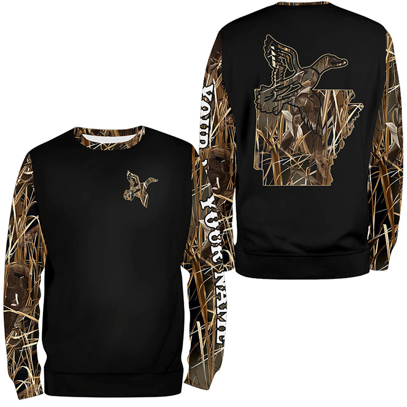 Arkansas duck hunting Waterfowl Camo Customize 3D All Over Printed Shirts Personalized Hunting gifts NQS2316