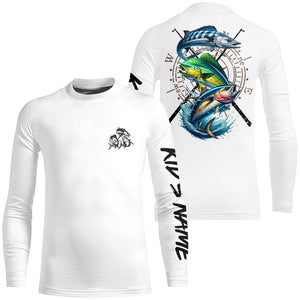 Personalized offshore Fishing jerseys, Mahi mahi, Wahoo, Tuna Long Sleeve tournament fishing shirts NQS6226