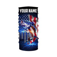 Load image into Gallery viewer, Bass Fishing 3D American Flag patriotic Customize Bass fishing jerseys - personalized fishing gift NQS387