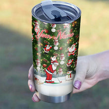 Load image into Gallery viewer, Santa golf Christmas pattern Custom Stainless Steel Tumbler Cup personalized Christmas golf gifts NQS6913