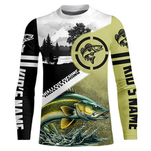 Load image into Gallery viewer, Walleye Fishing performance fishing shirt UV protection customized name long sleeves fishing apparel NQS1268