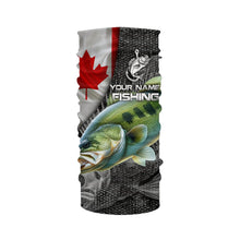 Load image into Gallery viewer, Canadian Flag Largemouth Bass Fishing Custom long sleeve performance Fishing Shirt, Fishing jerseys NQS3868