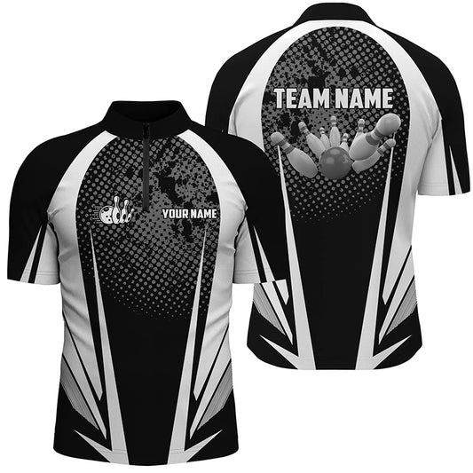 Custom bowling shirt for men – personalized team jersey front view