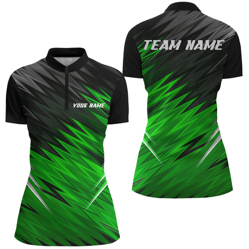 Multi-Color Women's Quarter Zip shirts custom name bowling shirts for women, team bowling jerseys NQS6476- KYC