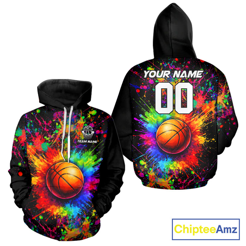 Colorful watercolor Basketball Shirts Custom Basketball jerseys for team, Basketball league shirts NQS11398