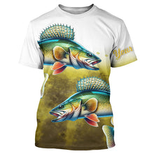 Load image into Gallery viewer, Walleye Fishing Yellow scales Customize Name 3D All Over Printed Shirts, Personalized Fishing Gifts NQS264