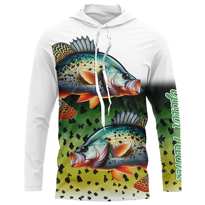 Crappie Fishing Green scales Customize Name 3D All Over Printed Shirts, Personalized Fishing Gift NQS267