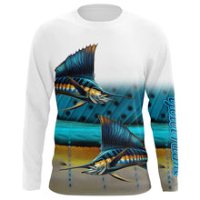 Load image into Gallery viewer, Sailfish Fishing scales Customize Name UV protection fishing Shirts, personalized fishing jerseys NQS269