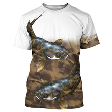 Load image into Gallery viewer, Flathead Catfish Fishing Customize UV Protection Long Sleeve Fishing Shirts, Personalized Fishing Gift NQS271