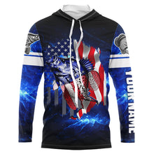 Load image into Gallery viewer, Crappie Fishing American Flag patriotic Custom Crappie Fishing shirts, personalized fishing gift NQS430