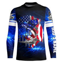 Load image into Gallery viewer, Sailfish Fishing American Flag Patriot blue galaxy Custom Sailfish fishing shirts personalized gift NQS431