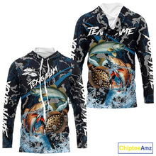 Load image into Gallery viewer, Texas Slam Fishing Camo Long Sleeve Fishing Shirts, Personalized Inshore Slam Fishing Team Jersey NQS10845