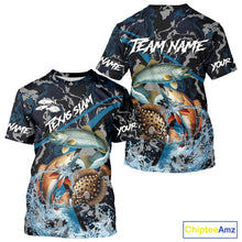 Load image into Gallery viewer, Texas Slam Fishing Camo Long Sleeve Fishing Shirts, Personalized Inshore Slam Fishing Team Jersey NQS10845