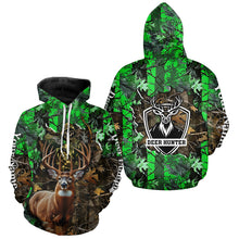 Load image into Gallery viewer, Deer Hunting big game green camo Grim Reaper Custom Name 3D All over print shirts gifts for Hunters NQS4292