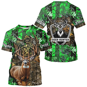 Deer Hunting big game green camo Grim Reaper Custom Name 3D All over print shirts gifts for Hunters NQS4292