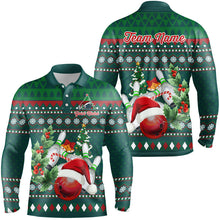 Load image into Gallery viewer, Funny ugly Christmas Green Men&#39;s Bowling Shirts Custom Team Bowling Jerseys Xmas Gift for bowlers NQS8894