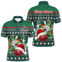 Load image into Gallery viewer, Funny ugly Christmas Green Men&#39;s Bowling Shirts Custom Team Bowling Jerseys Xmas Gift for bowlers NQS8894