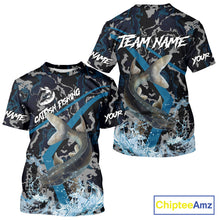 Load image into Gallery viewer, Custom Catfish Fishing Camo Long Sleeve Fishing Shirts, Personalized Catfish Fishing Team Jersey NQS9940