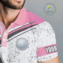 Load image into Gallery viewer, Mens golf polo shirts purple gradient pattern custom team golf shirts, golf tops for men NQS10089