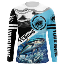 Load image into Gallery viewer, Tuna Fishing blue saltwater custom UV protection fishing apparel, Tuna tournament fishing jerseys NQS1421