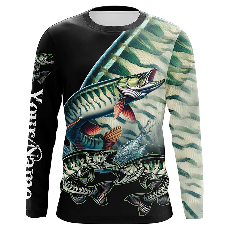 Musky Fishing Customize Name UV protection long sleeves fishing shirts, gifts for fishing lovers NQS1792