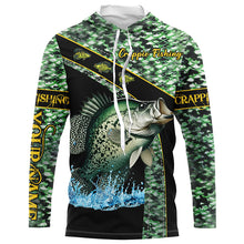 Load image into Gallery viewer, Crappie fishing scales UV protection Custom long sleeve fishing shirts, Crappie fishing jerseys NQS4889