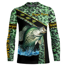 Load image into Gallery viewer, Crappie fishing scales UV protection Custom long sleeve fishing shirts, Crappie fishing jerseys NQS4889