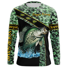 Load image into Gallery viewer, Crappie fishing scales UV protection Custom long sleeve fishing shirts, Crappie fishing jerseys NQS4889