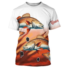 Load image into Gallery viewer, Redfish Puppy Drum Fishing Custom UV Protection long sleeve Fishing Shirts, Personalized Fishing Gift NQS275