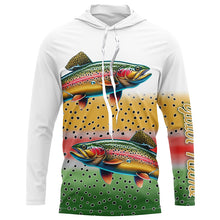 Load image into Gallery viewer, Rainbow Trout Fishing Custom UV Protection long sleeve Fishing Shirts, Personalized Fishing Gift NQS276