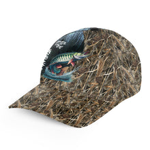 Load image into Gallery viewer, Musky hat Muskie Fishing camo Custom fishing hat Unisex Fishing Baseball Angler camo hat cap NQS1644