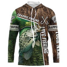 Load image into Gallery viewer, Personalized Crappie Fishing Shirts, Love Fishing Camo 3D All Over Printed Shirts NQS5715