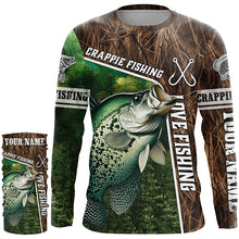 Load image into Gallery viewer, Personalized Crappie Fishing Shirts, Love Fishing Camo 3D All Over Printed Shirts NQS5715