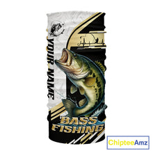 Load image into Gallery viewer, Personaized name Largemouth Bass fishing Custom sun protection Bass fishing team jerseys | Gold NQS9966