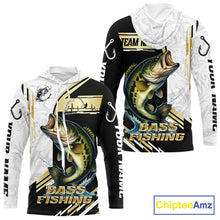 Load image into Gallery viewer, Personaized name Largemouth Bass fishing Custom sun protection Bass fishing team jerseys | Gold NQS9966
