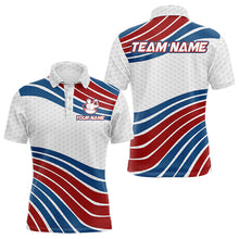 Load image into Gallery viewer, Red, White and Blue Pattern Men golf polo shirts custom Patriotic golf wear for mens NQS9381