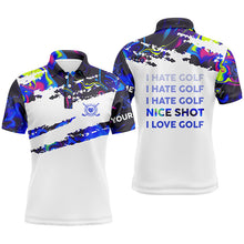 Load image into Gallery viewer, Funny Mens golf polo shirts I hate golf nice shot I love golf custom camo mens golf clothing NQS7822