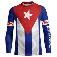 Load image into Gallery viewer, Cuba Flag Fishing Custom sun protection fishing shirts for men, women, patriotic team fishing jersey NQS6139