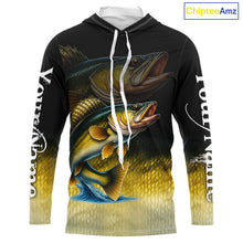 Load image into Gallery viewer, Walleye fishing scales Custom name sun protection personalized fishing gifts, Walleye fishing jerseys NQS10651