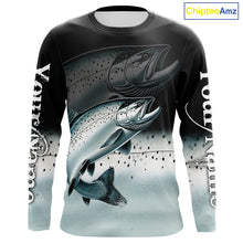Load image into Gallery viewer, Salmon fishing scales Custom name sun protection personalized fishing gifts, Salmon fishing jerseys NQS10652