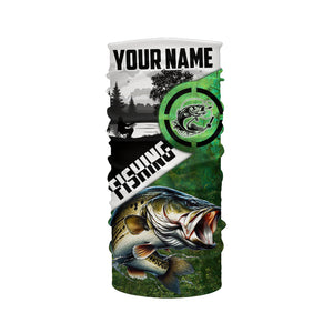 Largemouth Bass Fishing green performance fishing shirt Custom Bass fishing shirts jerseys NQS4140