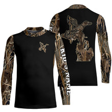 Load image into Gallery viewer, Duck hunting Michigan Waterfowl Camo Customize 3D All Over Printed Shirts Personalized Hunting gift NQS2641