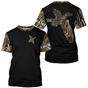 Duck hunting in Florida Waterfowl Camo Customize 3D All Over Printed Shirts Personalized Hunting gift NQS2642