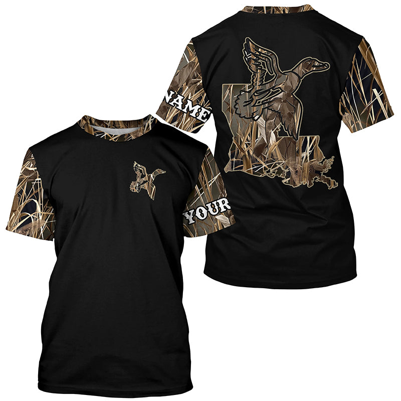 Louisiana duck hunting Waterfowl Camo Customize 3D All Over Printed Shirts Personalized Hunting gift NQS2643