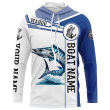 Load image into Gallery viewer, Wahoo fishing UV protection Customize name and boat name tournament long sleeves fishing shirts NQS1973